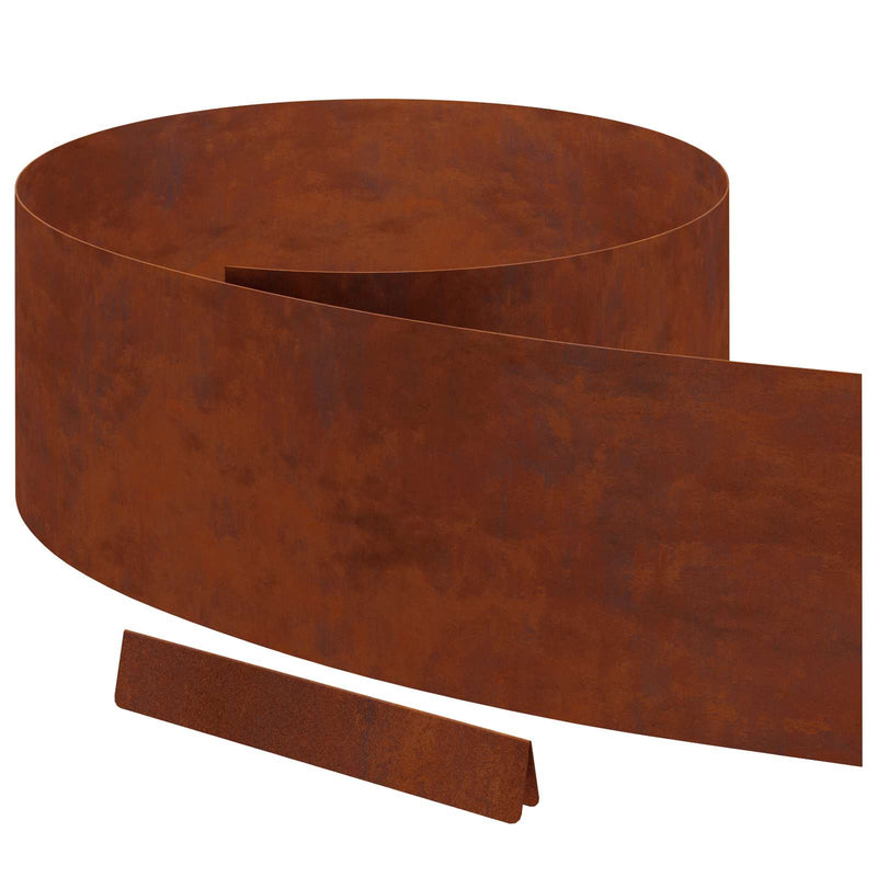 Load image into Gallery viewer, Vidaxl tuinrand 4 pcs roestig 450 x 0.05 x 15 cm cortenstaal
