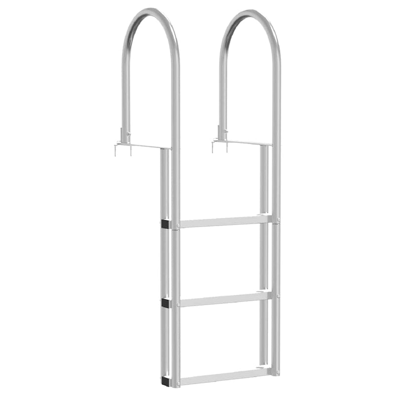 Load image into Gallery viewer, Vidaxl 3-traps steigerladder zilver 45 x 11,5 x 134 cm aluminium
