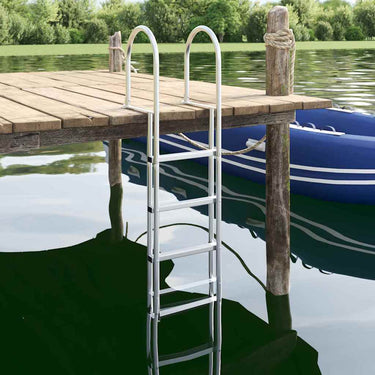Vidaxl 5-treden haventrap zilver 45 ×11,5 ×190 cm aluminium