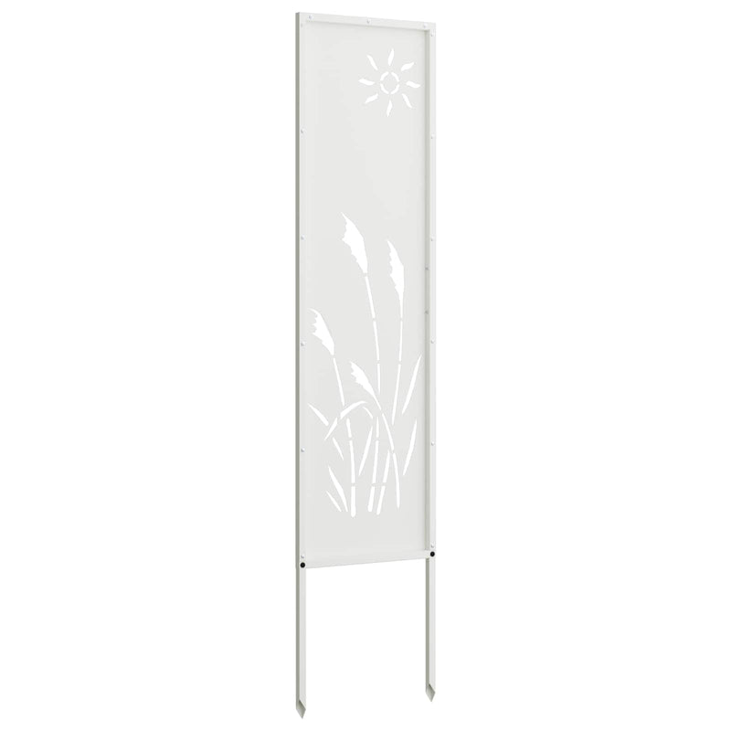 Load image into Gallery viewer, Vidaxl tuin privacy screen fretwerk wit 32 x 140 cm koudgewalst staal
