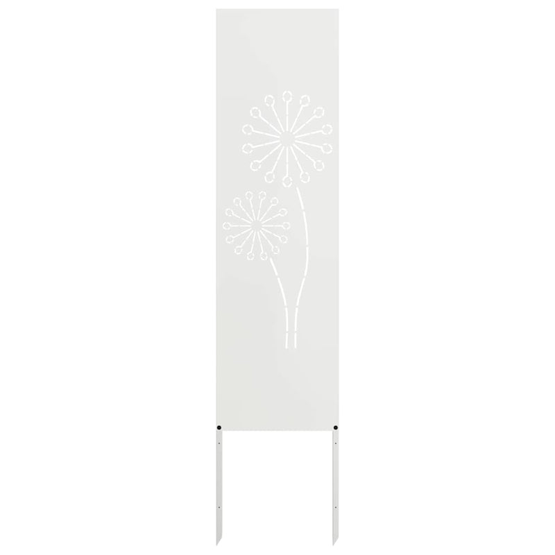 Load image into Gallery viewer, Vidaxl tuin privacy screen fretwerk wit 32 x 140 cm koudgewalst staal
