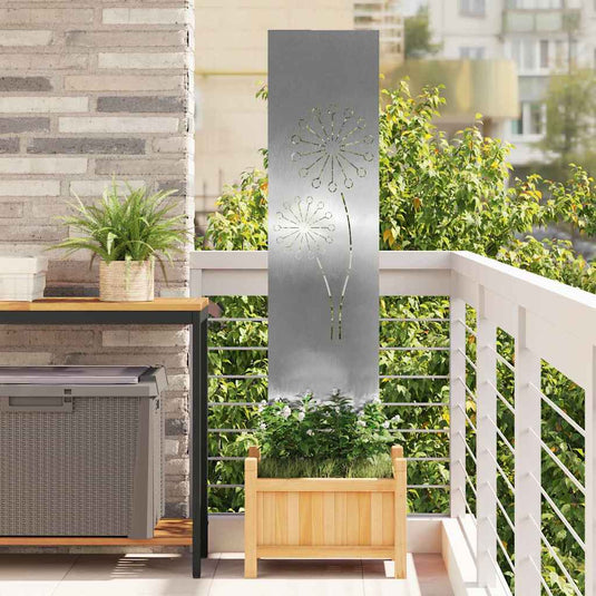 Vidaxl tuin privacy screen fretwerk zilver 32 x 140 cm roestvrij staal