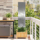 Vidaxl tuin privacy screen fretwerk zilver 32 x 140 cm roestvrij staal