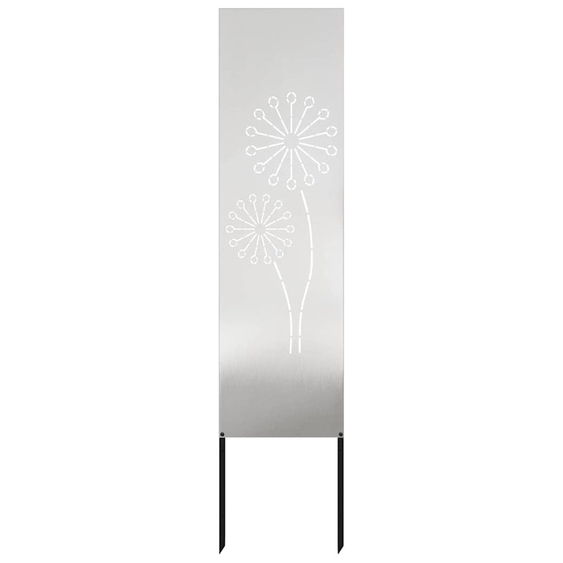 Load image into Gallery viewer, Vidaxl tuin privacy screen fretwerk zilver 32 x 140 cm roestvrij staal
