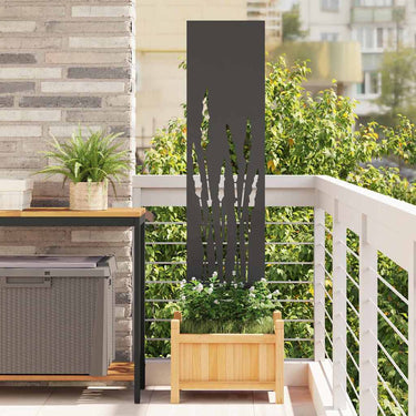Vidaxl tuin privacy screen zwart 32 x 140 cm koudgewalst staal
