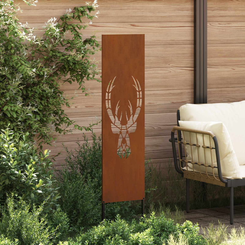 Load image into Gallery viewer, Vidaxl tuin privacy screen dierenprint roestig 32 x 140 cm cortenstaal
