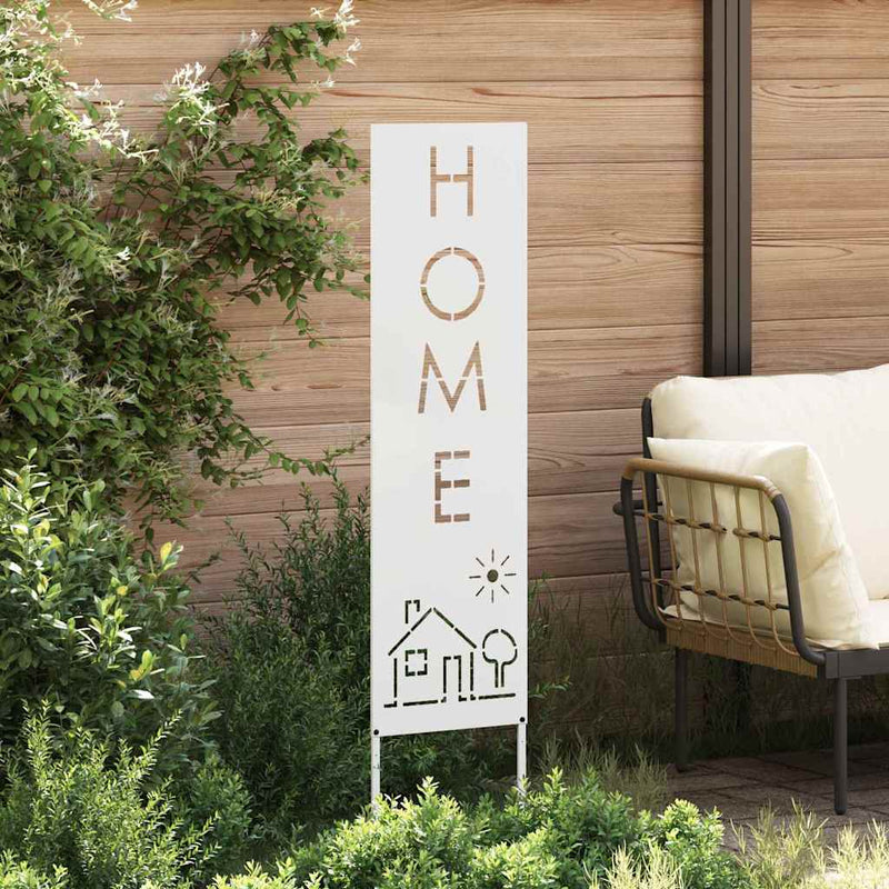 Load image into Gallery viewer, Vidaxl tuin privacy screen fretwerk wit 32 x 140 cm koudgewalst staal
