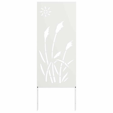 Vidaxl tuin privacy screen fretwerk wit 50 x 140 cm koudgewalst staal