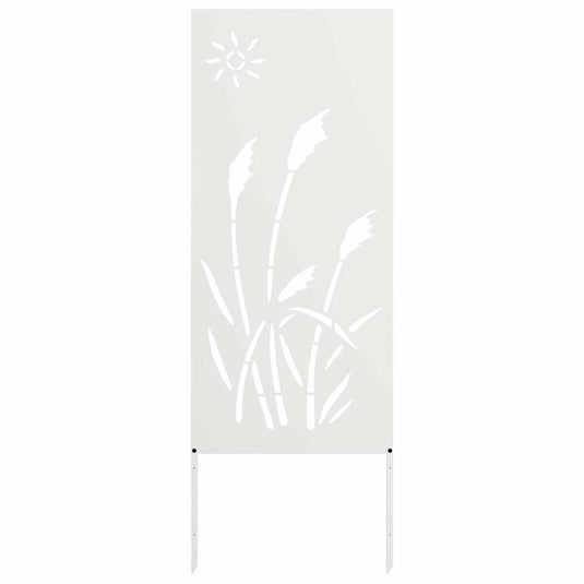 Vidaxl tuin privacy screen fretwerk wit 50 x 140 cm koudgewalst staal