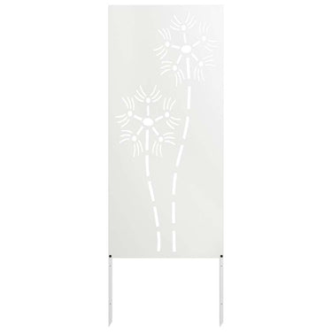 Vidaxl tuin privacy screen fretwerk wit 50 x 140 cm koudgewalst staal