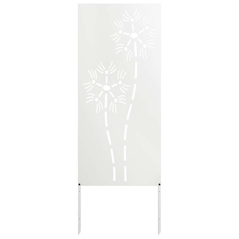 Load image into Gallery viewer, Vidaxl tuin privacy screen fretwerk wit 50 x 140 cm koudgewalst staal

