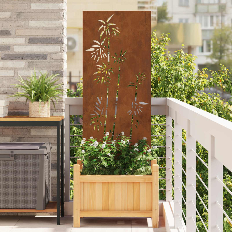 Load image into Gallery viewer, Vidaxl tuin privacy screen bloemen roestig 50 x 140 cm cortenstaal
