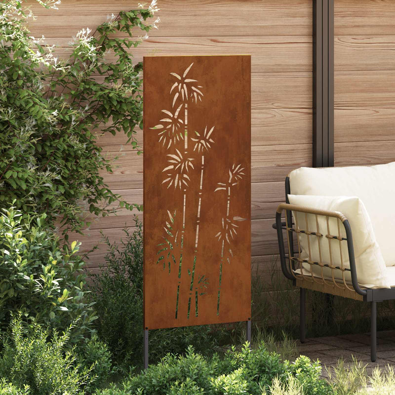Load image into Gallery viewer, Vidaxl tuin privacy screen bloemen roestig 50 x 140 cm cortenstaal

