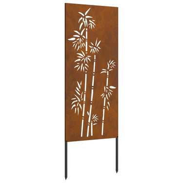 Vidaxl tuin privacy screen bloemen roestig 50 x 140 cm cortenstaal