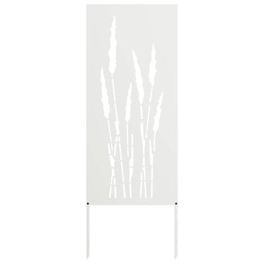 Vidaxl tuin privacy screen bloemen wit 50 x 140 cm koudgewalst staal