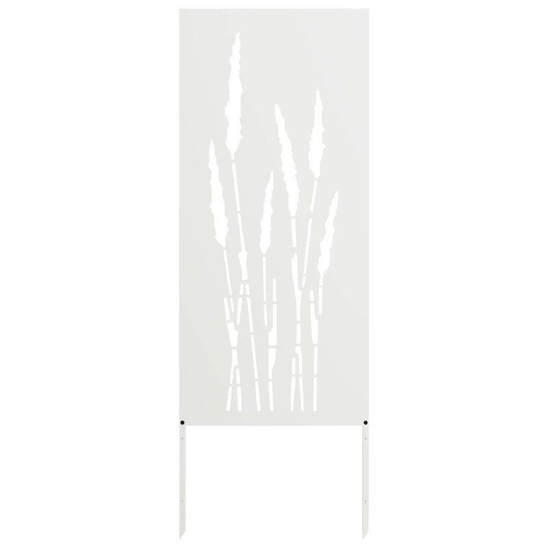 Load image into Gallery viewer, Vidaxl tuin privacy screen bloemen wit 50 x 140 cm koudgewalst staal
