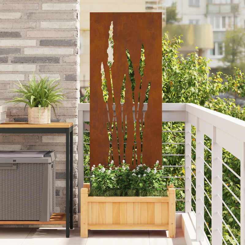 Load image into Gallery viewer, Vidaxl tuin privacy screen bloemen roestig 50 x 140 cm cortenstaal
