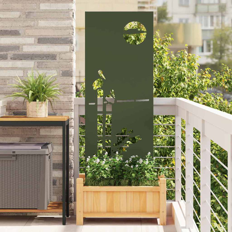 Load image into Gallery viewer, Vidaxl tuin privacy screen olijfgroen 50 x 140 cm koudgewalst staal
