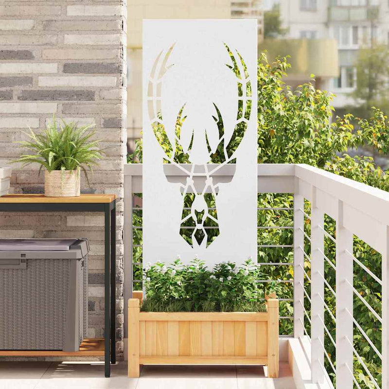 Load image into Gallery viewer, Vidaxl tuin privacy screen wit 50 x 140 cm koudgewalst staal
