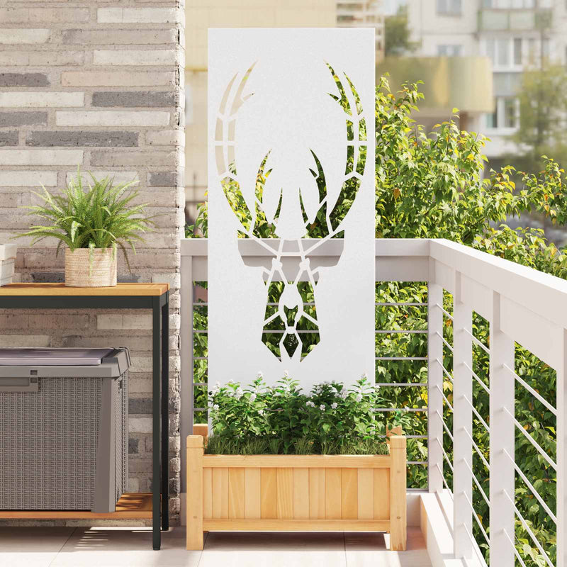 Load image into Gallery viewer, Vidaxl tuin privacy screen wit 50 x 140 cm koudgewalst staal
