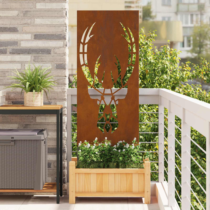 Load image into Gallery viewer, Vidaxl tuin privacy screen dierenprint roestig 50 x 140 cm cortenstaal
