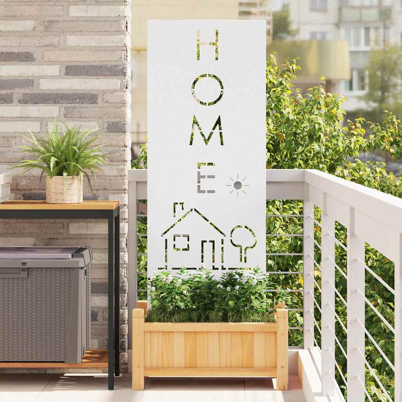 Load image into Gallery viewer, Vidaxl tuin privacy screen fretwerk wit 50 x 140 cm koudgewalst staal
