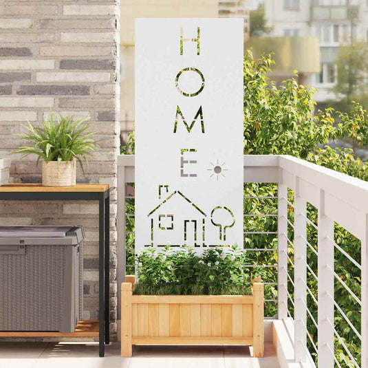 Vidaxl tuin privacy screen fretwerk wit 50 x 140 cm koudgewalst staal