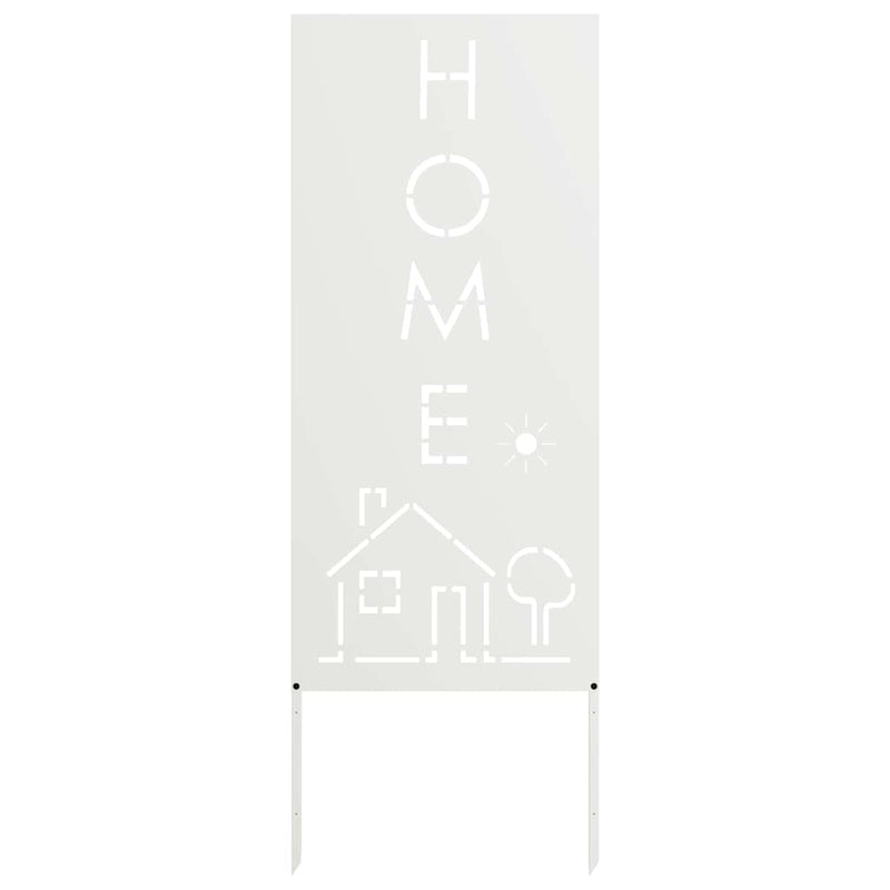 Load image into Gallery viewer, Vidaxl tuin privacy screen fretwerk wit 50 x 140 cm koudgewalst staal
