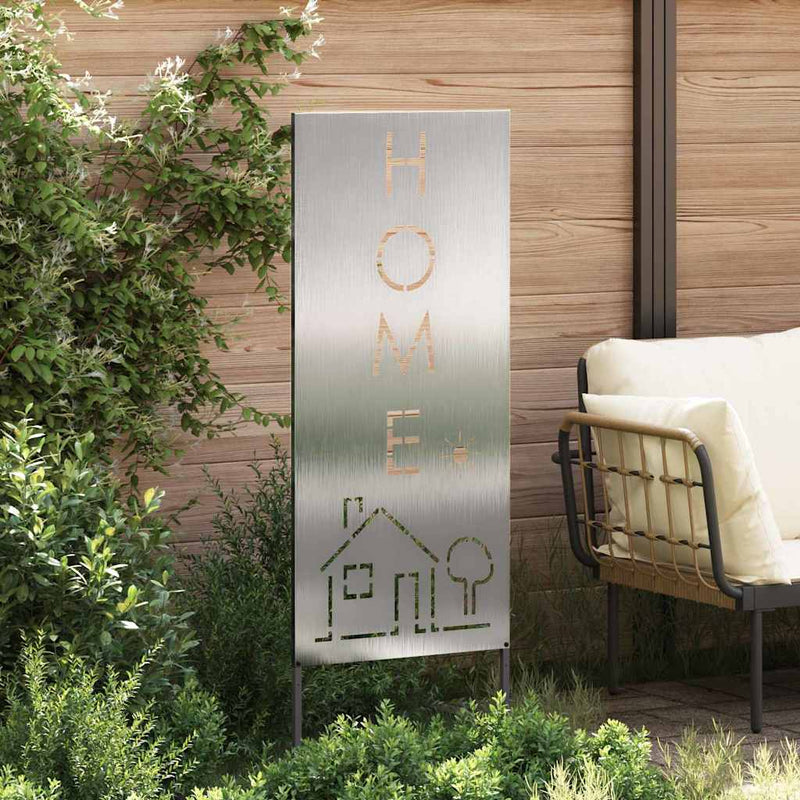 Load image into Gallery viewer, Vidaxl tuin privacy screen fretwerk zilver 50 x 140 cm roestvrij staal
