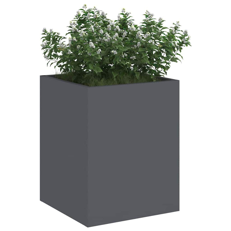 Load image into Gallery viewer, Vidaxl tuin bloempot antraciet 32 x 32 x 40 cm koudgewalst staal
