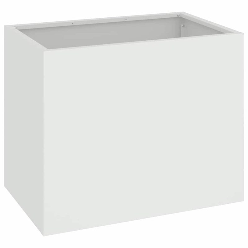 Load image into Gallery viewer, Vidaxl tuin bloempot wit 50 x 32 x 40 cm koudgewalst staal
