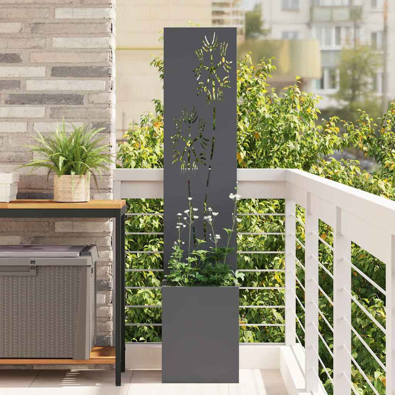 Load image into Gallery viewer, Vidaxl tuin privacy screen antraciet 32 x 140 cm koudgewalst staal
