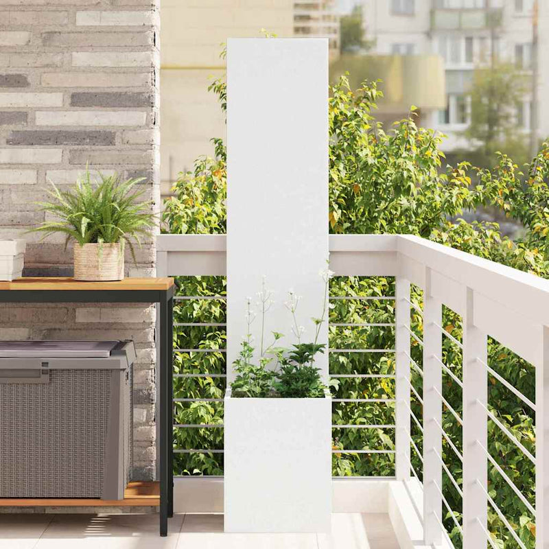 Load image into Gallery viewer, Vidaxl tuin privacy screen fretwerk wit 32 x 140 cm koudgewalst staal
