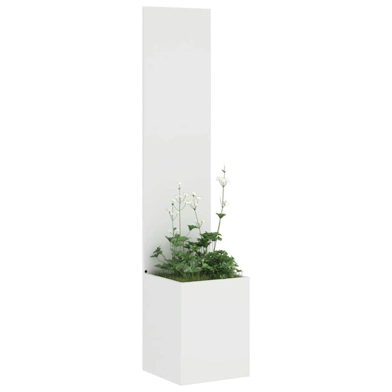 Load image into Gallery viewer, Vidaxl tuin privacy screen fretwerk wit 32 x 140 cm koudgewalst staal
