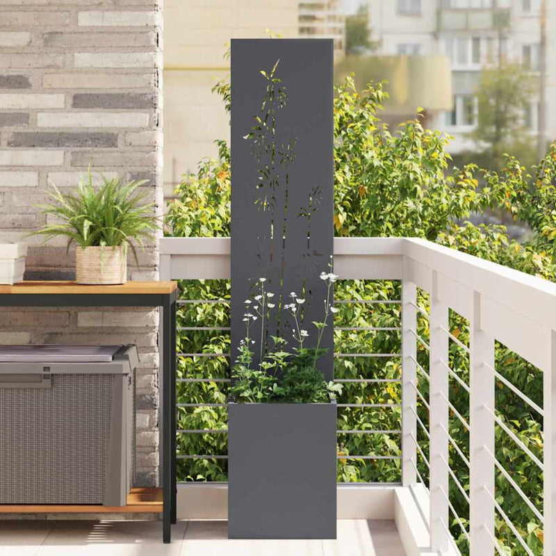 Load image into Gallery viewer, Vidaxl tuin privacy screen antraciet 32 x 140 cm koudgewalst staal
