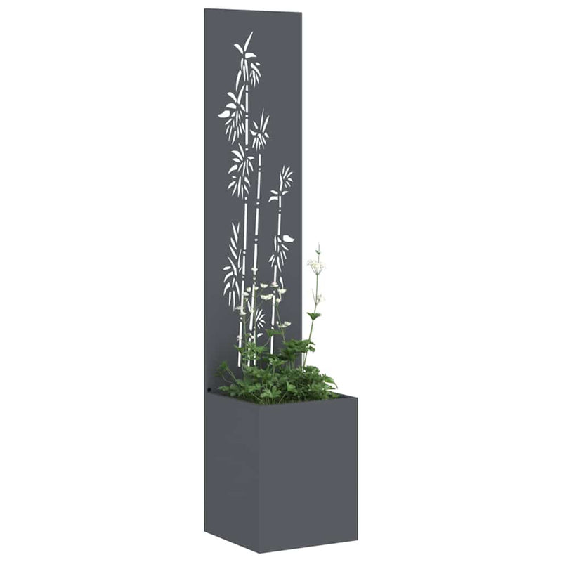 Load image into Gallery viewer, Vidaxl tuin privacy screen antraciet 32 x 140 cm koudgewalst staal
