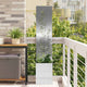 Vidaxl tuin privacy screen bloemen zilver 32 x 140 cm roestvrij staal