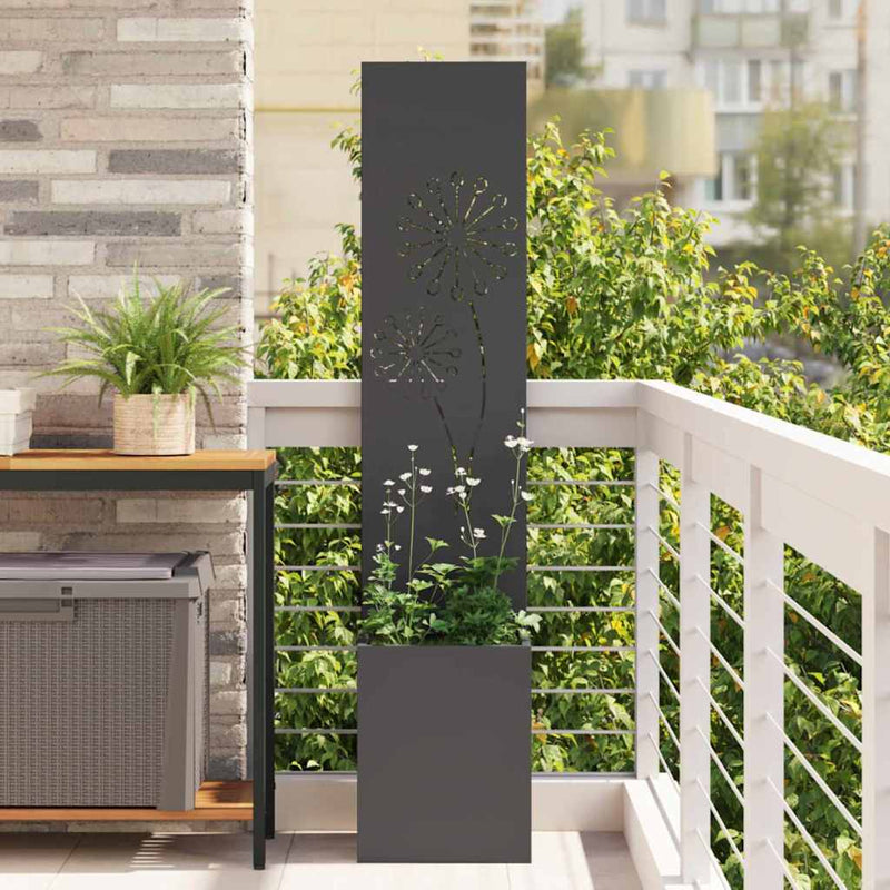 Load image into Gallery viewer, Vidaxl tuin privacy screen zwart 32 x 32 x 150 cm koudgewalst staal
