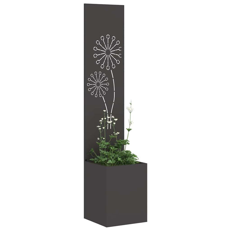Load image into Gallery viewer, Vidaxl tuin privacy screen zwart 32 x 32 x 150 cm koudgewalst staal
