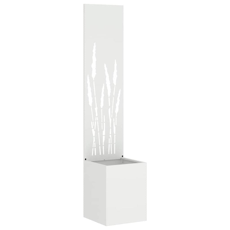 Load image into Gallery viewer, Vidaxl tuin privacy screen fretwerk wit 32 x 140 cm koudgewalst staal

