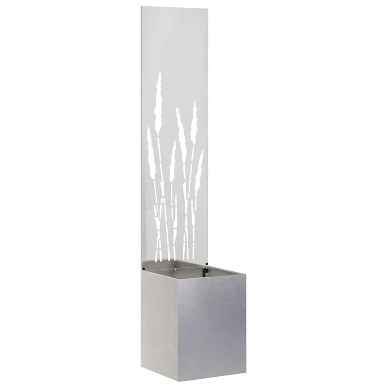 Load image into Gallery viewer, Vidaxl tuin privacy screen fretwerk zilver 32 x 140 cm roestvrij staal
