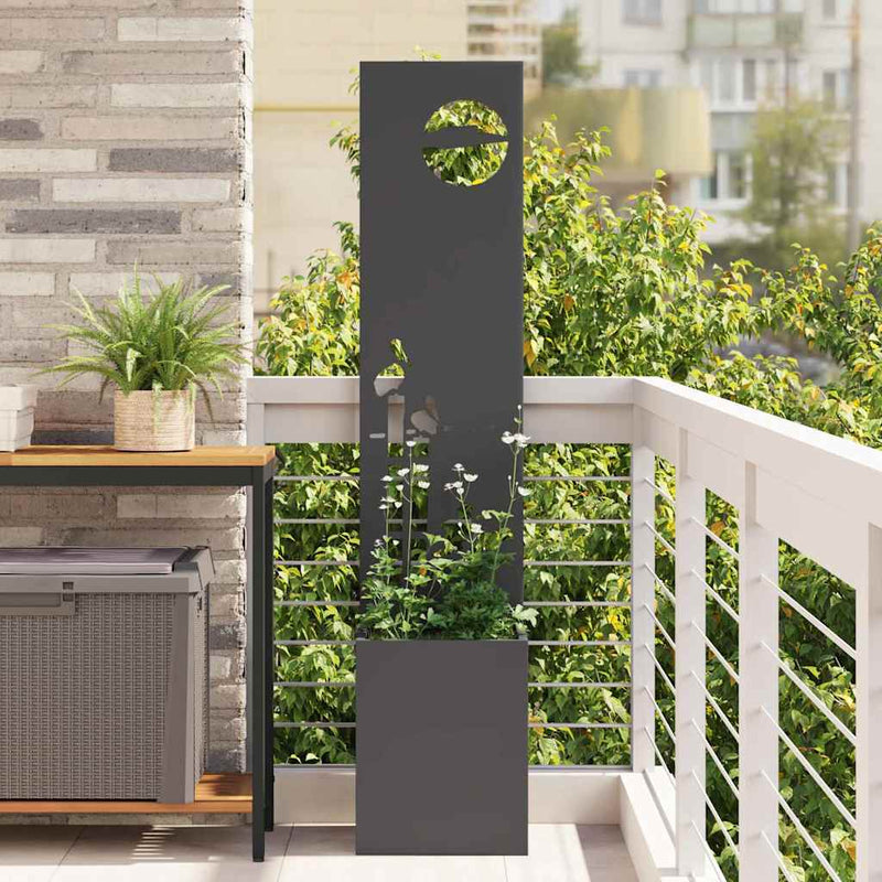 Load image into Gallery viewer, Vidaxl tuin privacy screen zwart 32 x 140 cm koudgewalst staal
