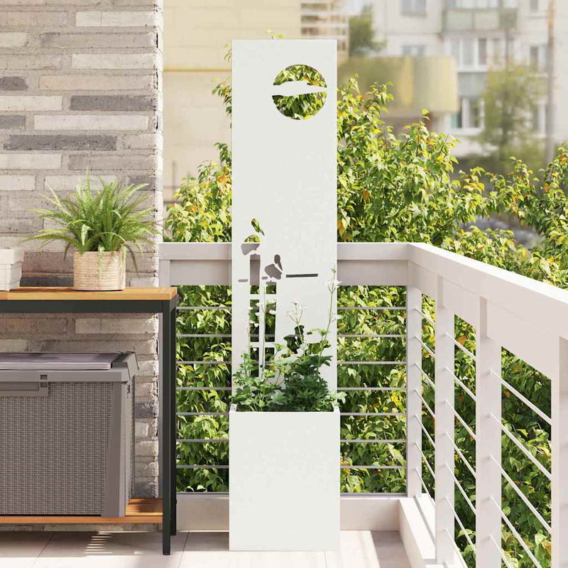 Load image into Gallery viewer, Vidaxl tuin privacy screen wit 32 x 32 x 150 cm koudgewalst staal
