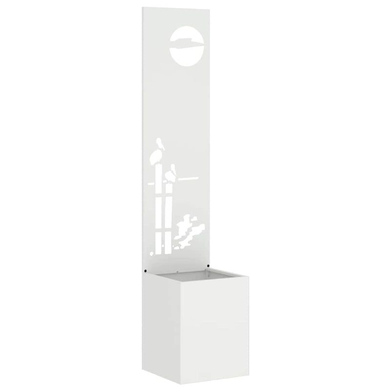 Load image into Gallery viewer, Vidaxl tuin privacy screen wit 32 x 32 x 150 cm koudgewalst staal
