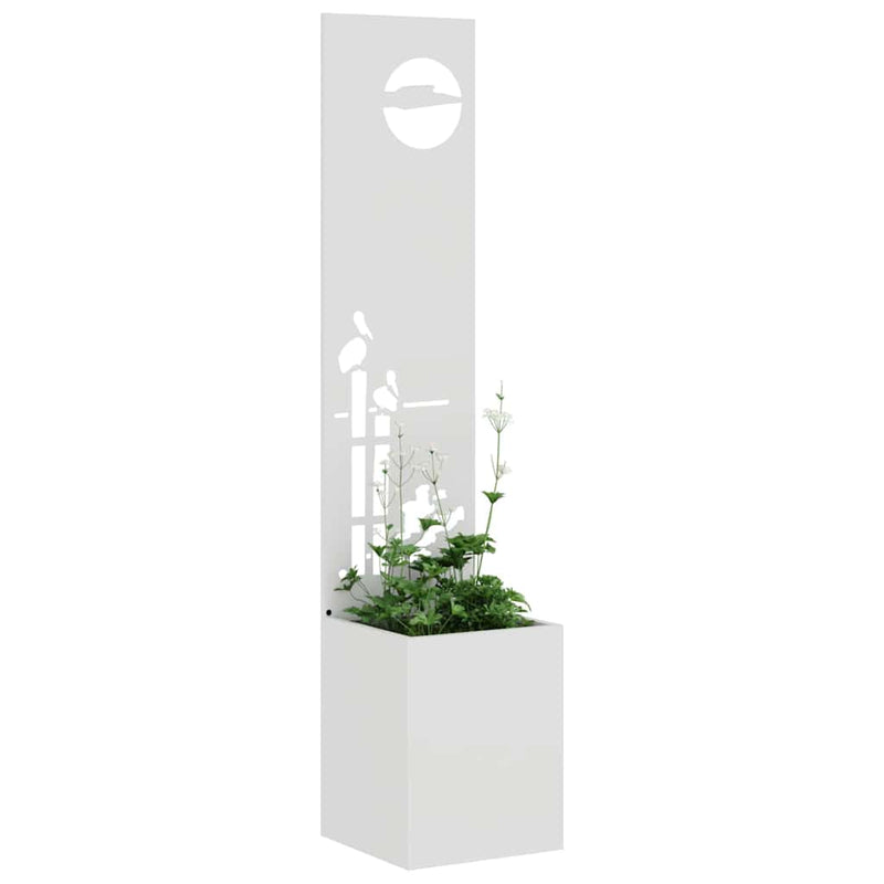 Load image into Gallery viewer, Vidaxl tuin privacy screen wit 32 x 32 x 150 cm koudgewalst staal
