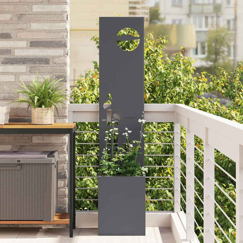 Load image into Gallery viewer, Vidaxl tuin privacy screen antraciet 32 x 140 cm koudgewalst staal
