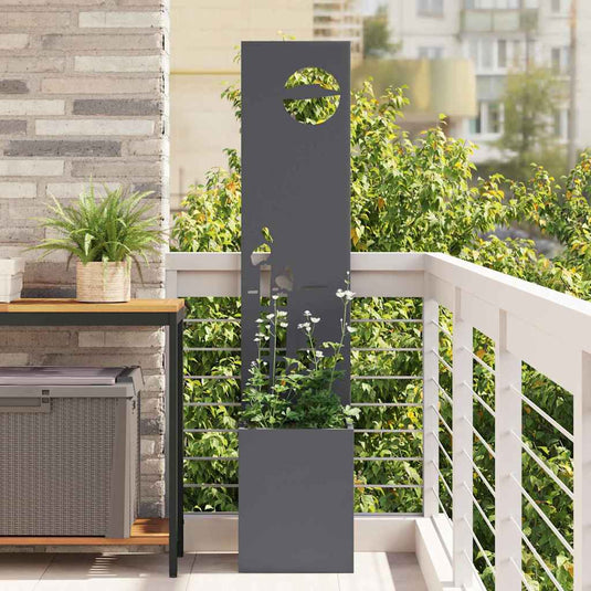 Vidaxl tuin privacy screen antraciet 32 x 140 cm koudgewalst staal