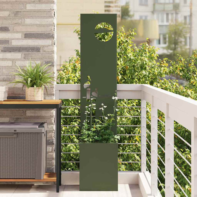 Load image into Gallery viewer, Vidaxl tuin privacy screen olijfgroen 32 x 140 cm koudgewalst staal

