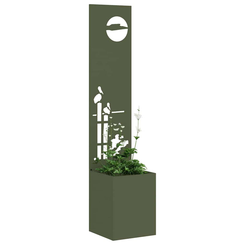 Load image into Gallery viewer, Vidaxl tuin privacy screen olijfgroen 32 x 140 cm koudgewalst staal
