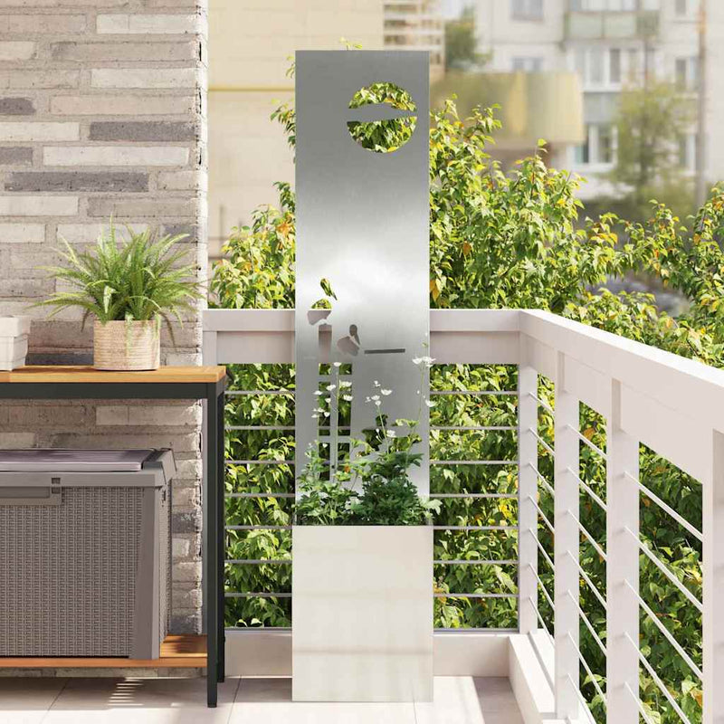 Load image into Gallery viewer, Vidaxl tuin privacy screen zilver 32 x 140 cm gegalvaniseerd staal
